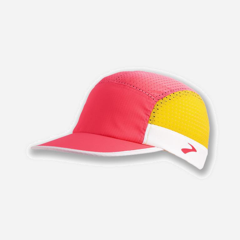 Brooks Propel Mesh Mens Running Hat Ireland Fluoro Pink/Tangerine/White (GNQF-03275)